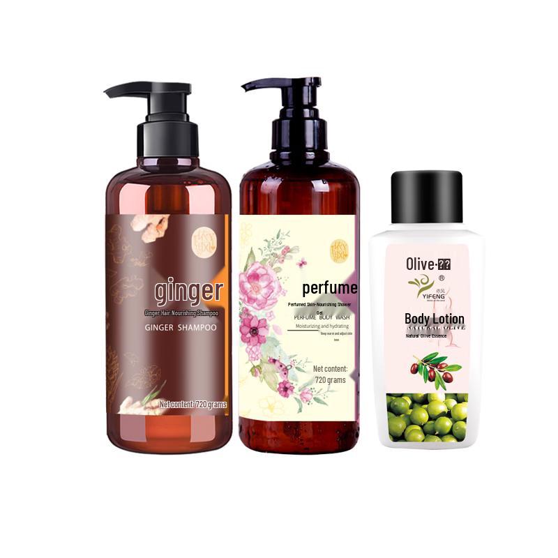 YIFENG Ginger Hair & Body Wash 3-Piece Set