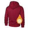 Men's Digital Print Velvet-Lined Hoodie, Autumn/Winter Zipper Cardigan