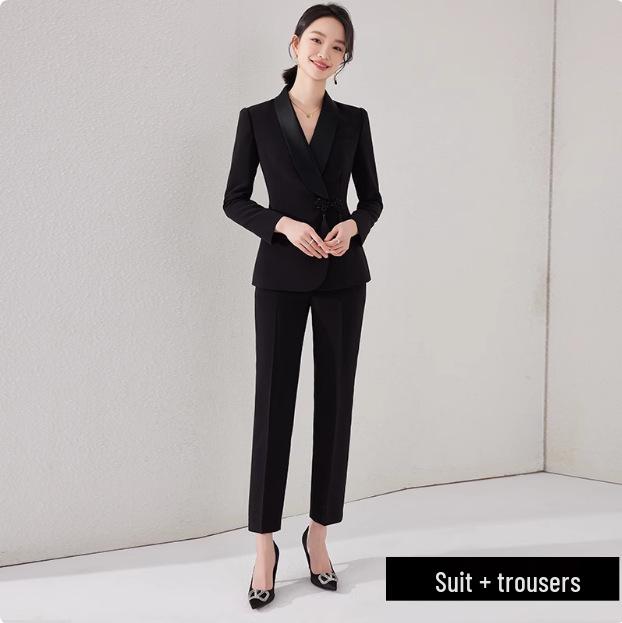 New Chinese Style Women's Suit Set: Spring-Autumn Fashion, Elegant Formal Wear