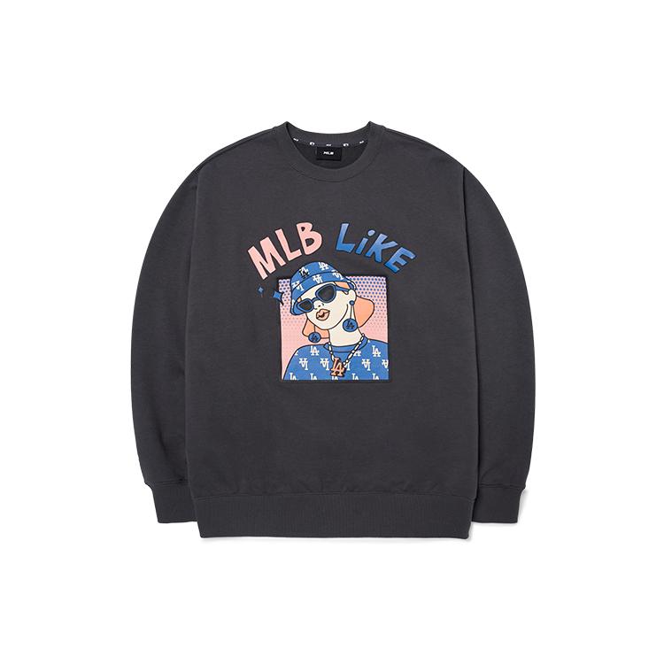 

New MLB LIKE Los Angeles Dodgers Sweatshirts Unisex Gray 3AMTL0224-07CGS XS