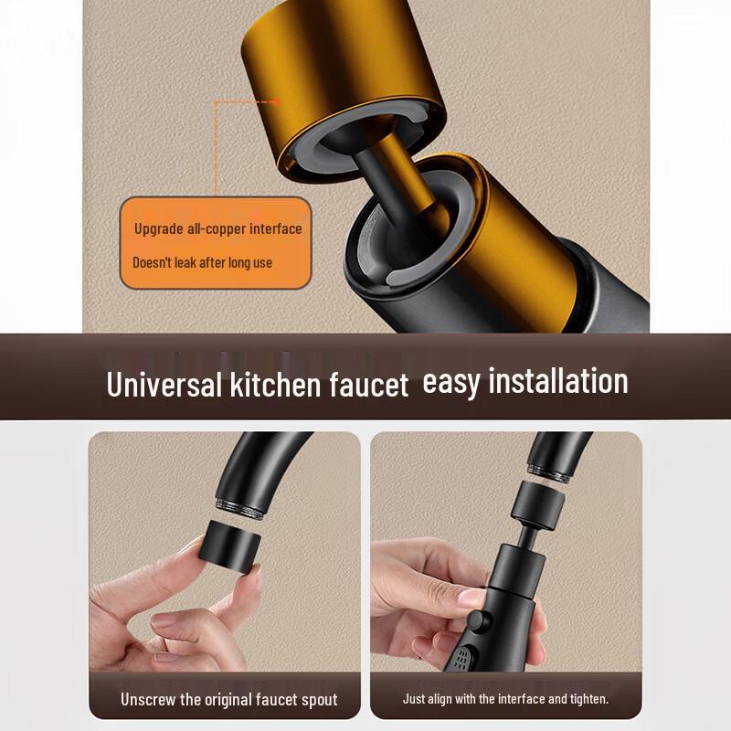 COOKSS Kitchen Faucet Extender with Swivel Sprayer