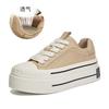 Leather little white shoes women's autumn new women's muffin baseplate shoes versatile casual shoes heightening sports women's shoes