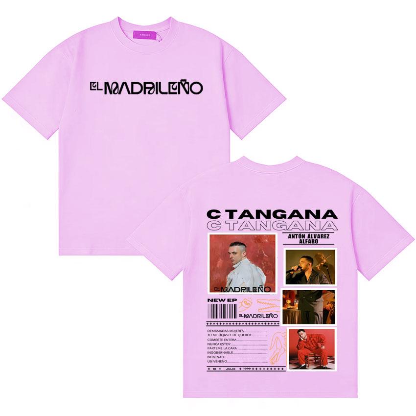 Rapper C TANGANA El Madrileno Album Tour T Shirts Unisexs Womens Gothic Cotton Short Sleeve Tshirt Oversized High Street Tshirts