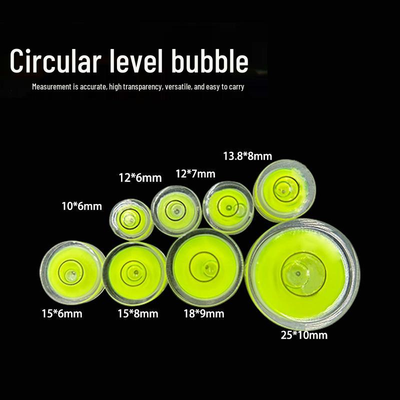 Compact Cylindrical Green/Red Line Horizontal Bubble Level Ruler