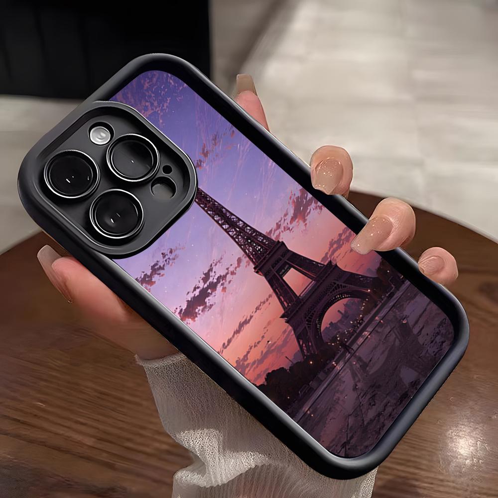 

Чехол для телефона Эйфелева башня Париж Для IPhone 17 Pro Max 15 Pro 16 14 Plus 12 13 Mini 11 Pro Ударопрочный Мягкий чехол iPhone 11 Pro