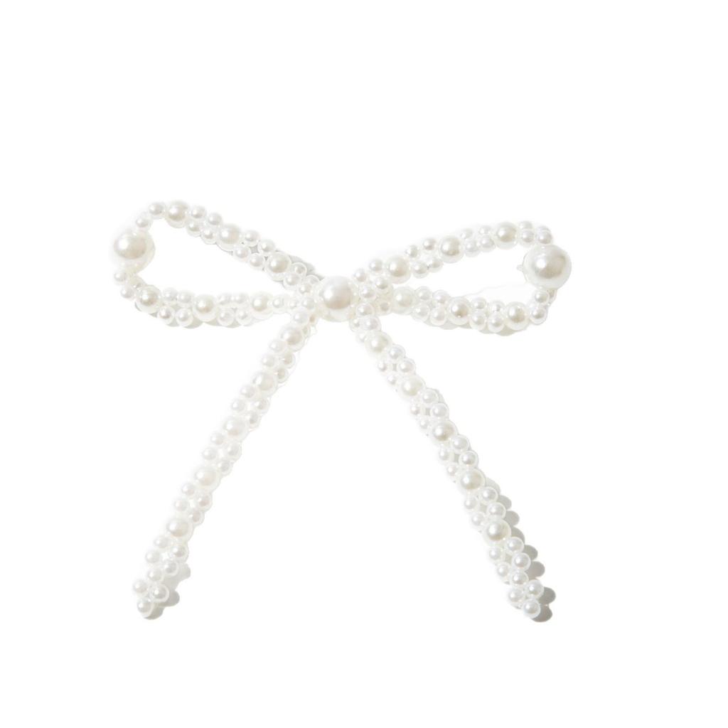 Korean Versatile Imitation Pearl & Flower Bow Beaded Hair Accessories & Clothing Patches