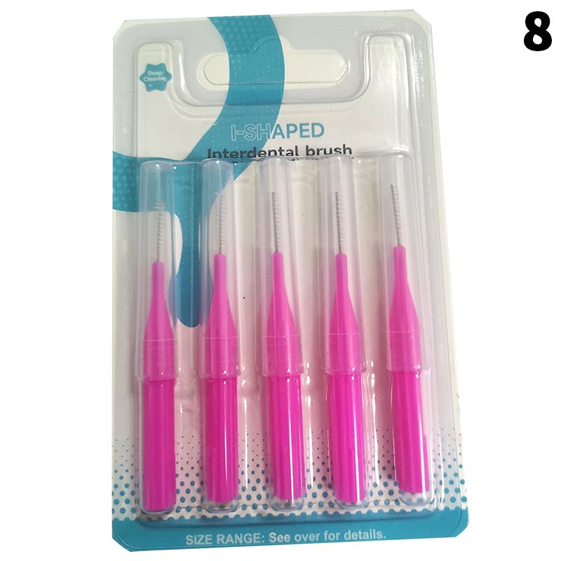 Dental Interdental Brushes Oral Hygiene Flossing Head L/I Shape Tooth Cleaning Tool for Braces Toothpick