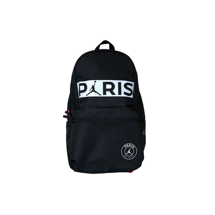 Jordan X Paris Saint-Germain Collaboration Sports Zipper Backpack Men Backpack Black 9A0334-023 Black
