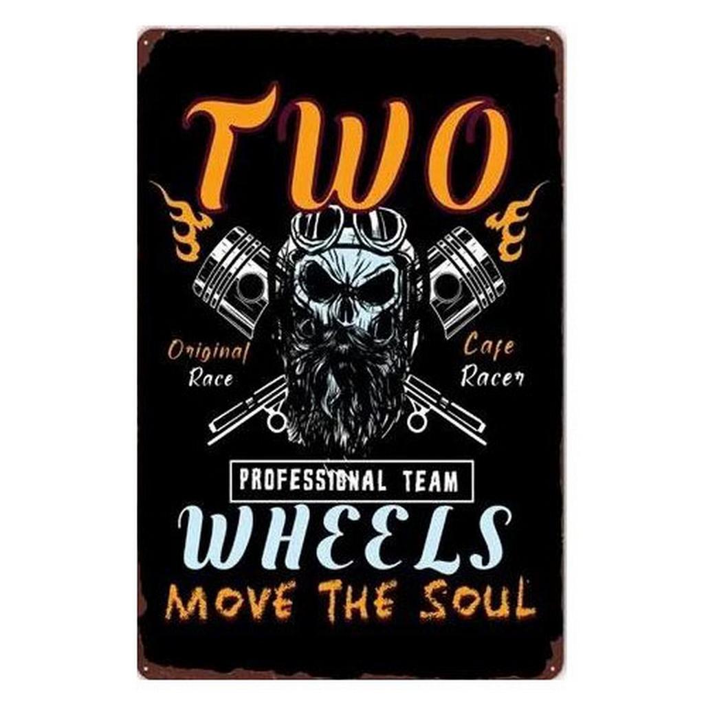 Pinup Motorcycle Metal Tin Signs Plaque Wall Decoration Vintage Art Posters Iron Painting for Man Cave Home Cafe Garden Club