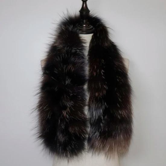 Hot Sale Natural Fox Fur Scarf Winter Women Knitted Real Fox Fur Scarves Outdoor Warm Lady Quality Genuine Fox Fur Muffler