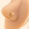 Classic Gold U-Shaped Rhinestone Non-Piercing Nose Ring: Butterfly, Moon, Crown, Heart Styles