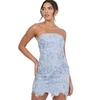 Deluxe Womens/Ladies Floral Bandeau Mini Dress