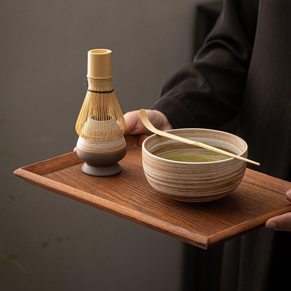 Smooth Matcha Bowl Ceramic Tea Salad Soup Bowl Traditional Tea-Making Tool  for Tea Set Accessories