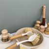 Manufacturer OEM /ODM Natural Kitchen Cleaning Brush PBT+PP+Bamboo Wooden Pot Dish Cleaning Brush Bottle Brush
