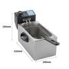 4L Electric Deep Fryers 2000W Adjustable Thermostat Fried Chicken Grill French Fries Frying Machine Kitchen Heating Cooker
