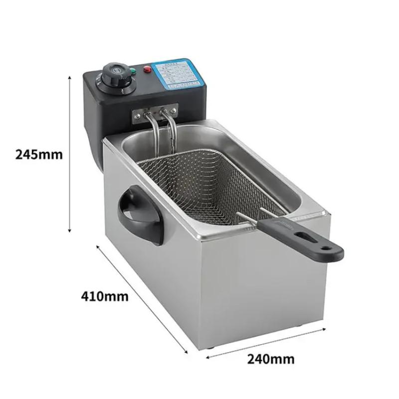 4L Electric Deep Fryers 2000W Adjustable Thermostat Fried Chicken Grill French Fries Frying Machine Kitchen Heating Cooker