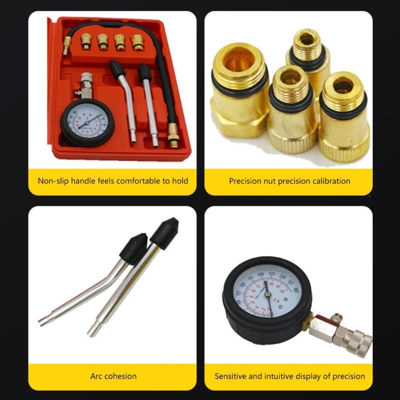 Petrol Engine Cylinder Compression Tester Automobile Tool 0-300PSI Tester