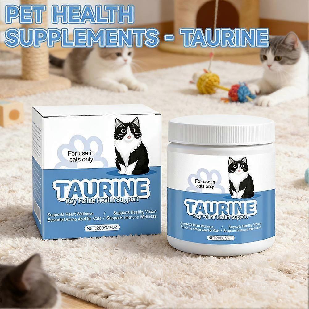 Taurine Powder for Cats Gentle Formula Supports Heart, Vision Overall Health Daily Care Supplement