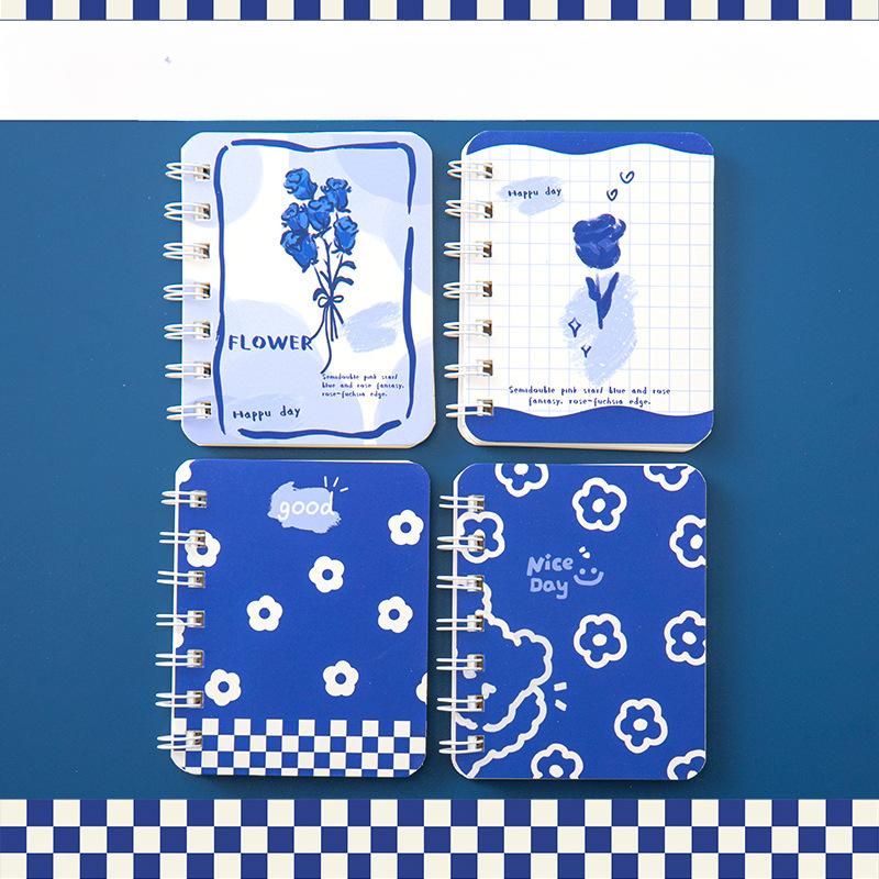 A7 Liten söt Kawaii fickanteckningsbok Blankfodrad anteckningsblock Mini Journal Memo Anteckningsblock för Student Traveller Skoltillbehör