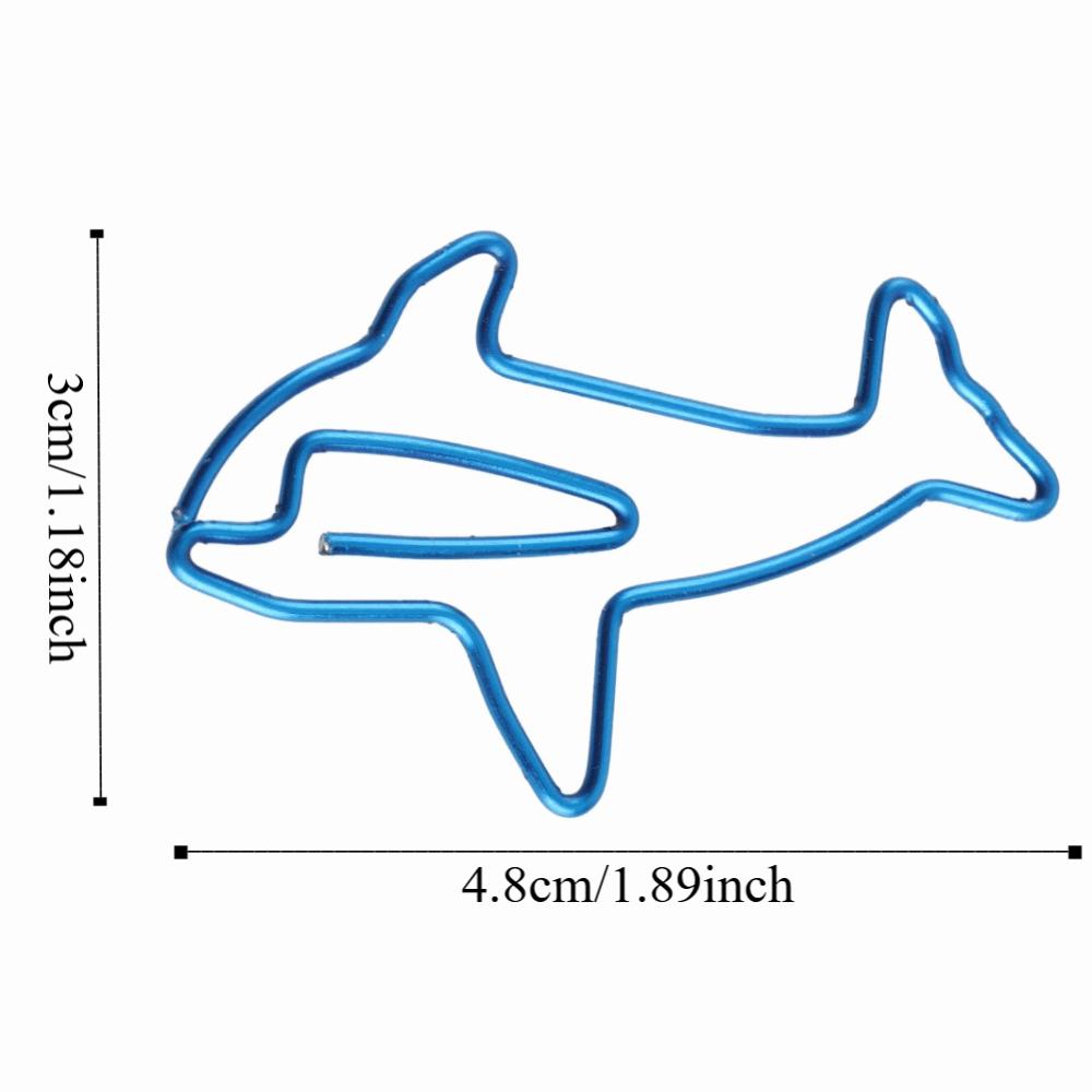 100Pcs Dolphin Shape Metal Paperclips Blue Cute Paper Clips Paper Clips Document Organization