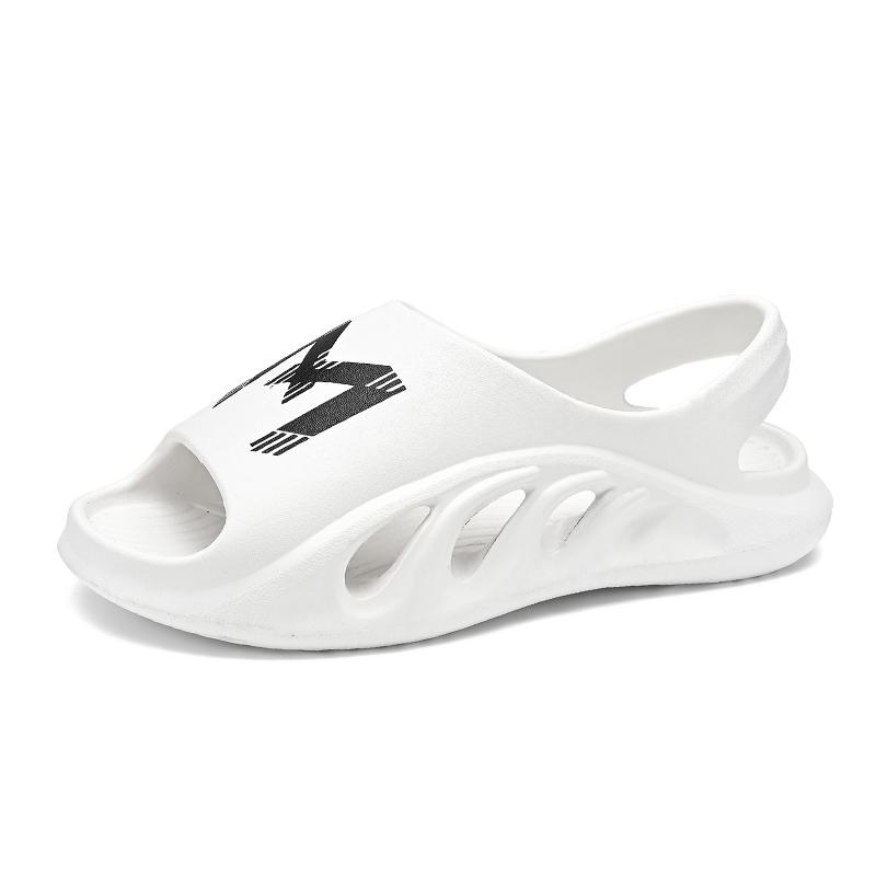 

Летние новые мужские сандалии Eva, повседневная спортивная обувь для мужчин, модные водонепроницаемые тапочки, дышащая нескользящая мужская обувь 44-45 белый