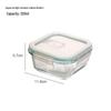 ZISIZ Glass Round Divided Lunch Box (3-Piece Set)