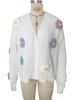 Floral Pattern Button Knit Cardigan - Cute 2024 Loose Long Sleeve Sweater