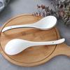 Nordic Style Black Rim Ceramic Soup Spoon
