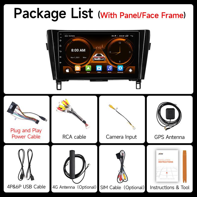 JIUYIN 2 Din Android 12 Car Radio for Nissan Qashqai 2 J11 X-Trail T32 Rogue 2013-2021 Multimedia Player 2Din Carplay Head Unit