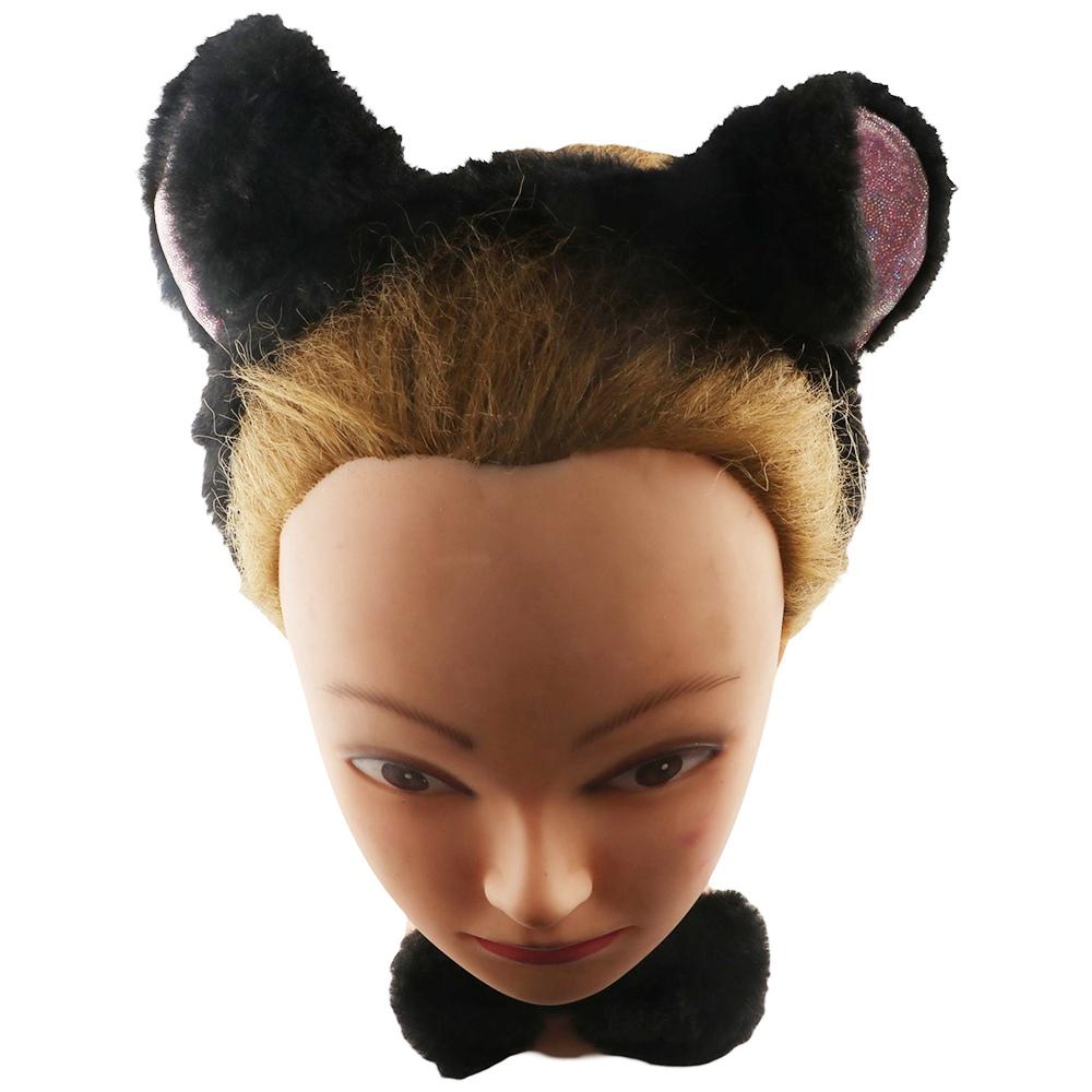 Lolita Cat Ears Headband Set Jk Halloween Dress Up Funny Cosplay Headwear  Girl/Women