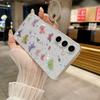 For Samsung Galaxy A55 5G Case Anti Drop TPU Phone Back Cover Epoxy Glitter Butterfly