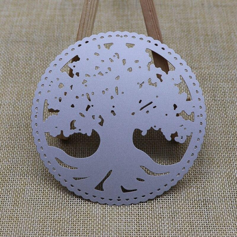 Vyřezávací raznice na kov Kruh Velký strom Diy Scrapbooking Fotoalbum Dekor Embossování Papírové přání Řemesla