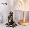 Statua di donna sexy da 5 pollici in resina, figura femminile nuda, statua da tavolo, scultura per comodino, caminetto, amanti dell'arte e collezionisti