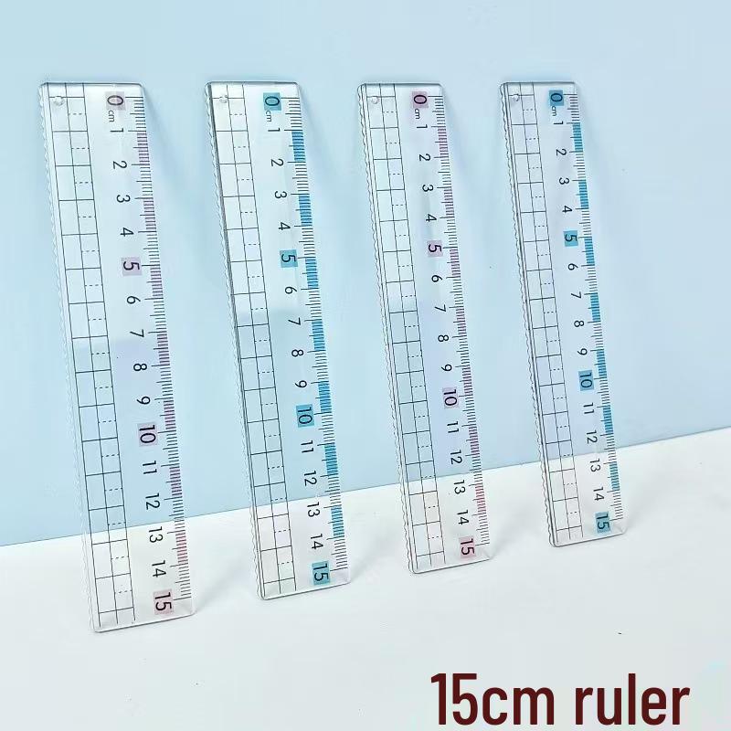 Anti-Myopia Wavy Line Ruler for Primary Students, 20cm/15cm Plastic Drawing Scale