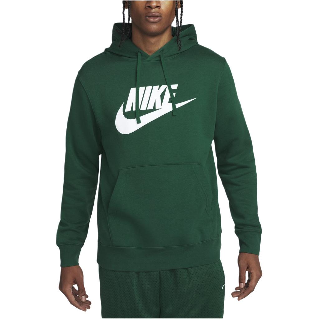 Nike Logo Print Hooded Sweatshirt Men Sweatshirt Canyon-Green BV2974-341
