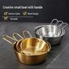 Korean Style Stainless Steel Bowl with Handle for Cooking, BBQ, Seasoning, Instant Noodles, Bibimbap, Cereal, and Outdoor Camping.