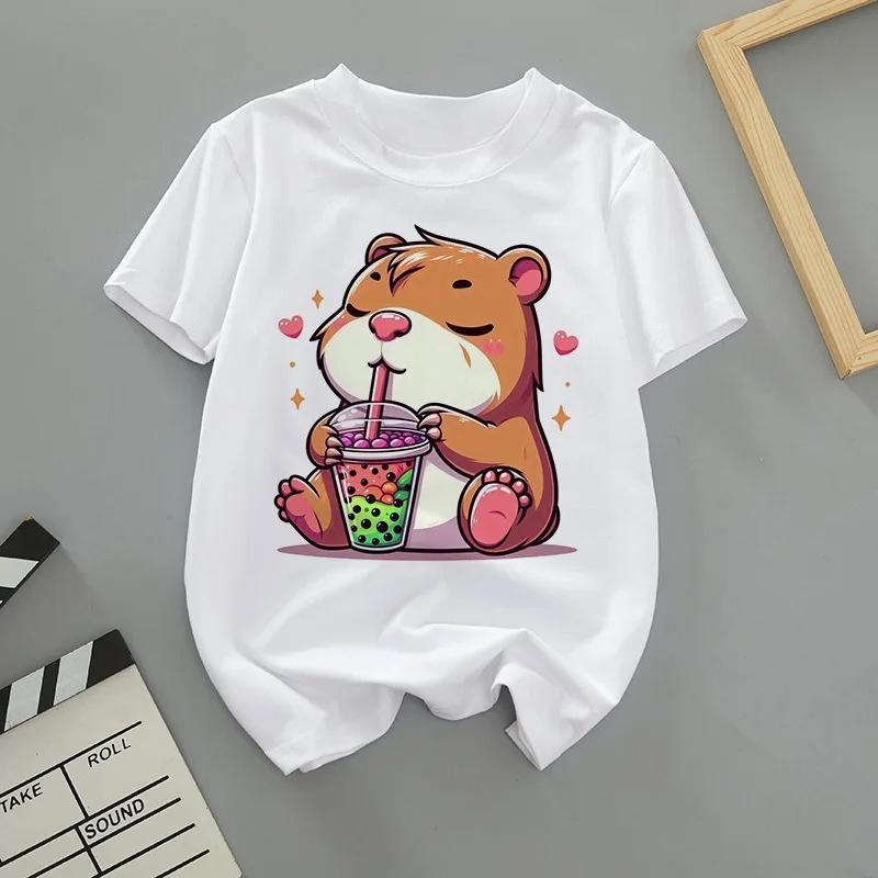 Children's T-shirts Boys Girls Cute Fashion 100% Cotton Short-sleeved Round-neck Comfortable Breathable Summer Versatile Soft
