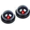 2 Pcs Dummy Security Camera Red LED Light Flashes Fake Dome Camera for Home Businesses Indoor