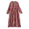 Long Sleeve Plus Size Cotton Vintage Floral New In Dresses for Women Casual Loose Spring Autumn Dress