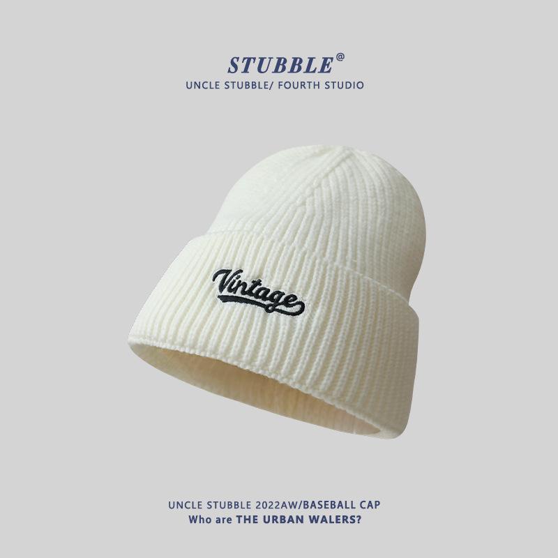 

Вязаная шапка для мужчин и женщин. Модный бренд для зимнего тепла и защиты ушей. Повседневная и универсальная шерстяная шапка. (55-61cm)