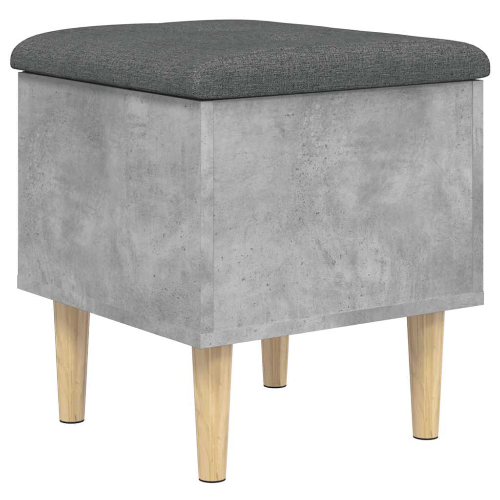 Storage Bench Concrete Gray 42x42x46 Cm Engineered Wood