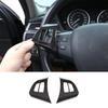 For BMW X5 E70 2008-2013 ABS Car Carbon Fiber Style Interior Steering Wheel Switch Button Frame Cover Trim Sticker Accessories