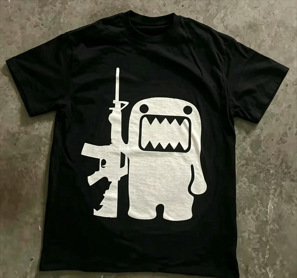 Fashion Kawaii Unisex T Shirt Pattern Y2k Cotton Print Round Neck Loose Tshirt Summer Unisexs Street Couple Tee Clothing
