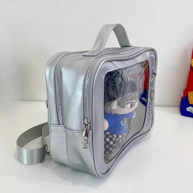 Ita Bag Cute Girl Shoulder Bag Transparent Pocket Television Design Backpack Trend Crossbody Bag Popular TV Design Ulzzang