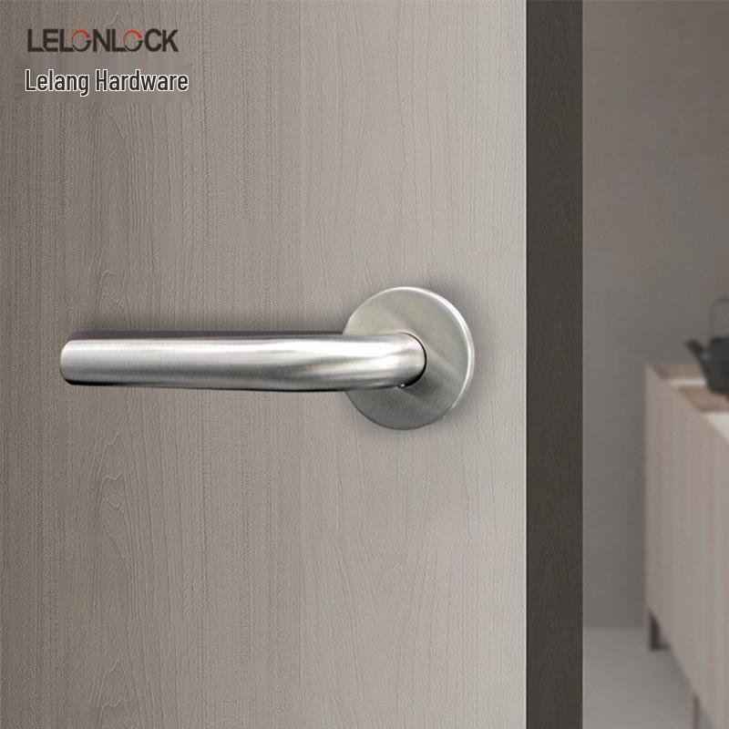 Stainless Steel 304 Door Handle Euro Standard Fireproof Lock Lever for Bedroom/Bathroom.