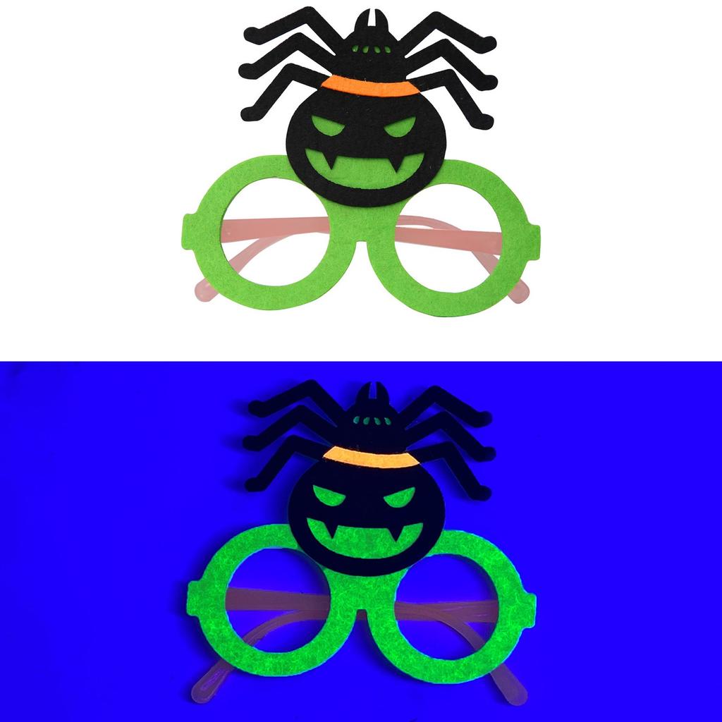 Fluorescent Halloween Glasses For Glow The Dark Spider Party Accessories Fit Lightweight For Halloween Photoshoots And Festive Celebrations