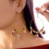 Shiny Christmas Earrings Drop Hoop For Women Santa Claus Xmas Tree Snowman Elk Snowflake Long Tassel Dangle Earrings Party Gift