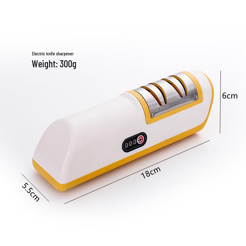 Electric Knife Sharpener with Whetstone and Quick Charging - Compact Kitchen Tool