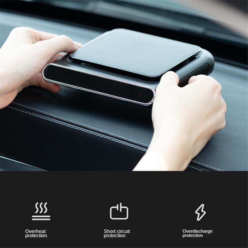 Car Air Purifier Portable Air Ionizer Solar Deodorizer Smoke PM2.5 HEPA Filter Car Negative Ion Deodorizer