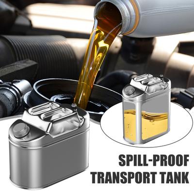 5L/10L Metall-Kraftstoffbehälter, Edelstahl-Benzinkanister mit Griff, auslaufsicherer Kraftstofftank für LKW, Autos, Motorradausrüstung